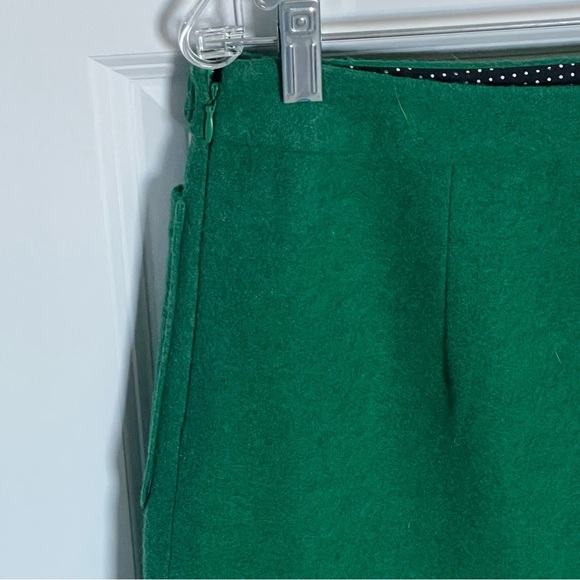 Maeve by Anthropologie Green Wool Blend Flared Mini Skirt Size 12 35464 - Picture 8 of 11